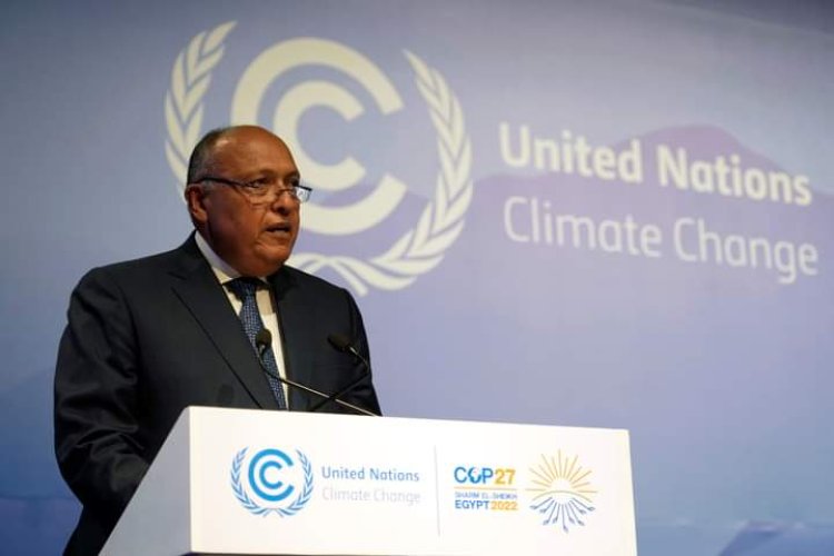 انتخاب السيد سامح شكري رئيساً لمؤتمر COP27 في جلسته الافتتاحية